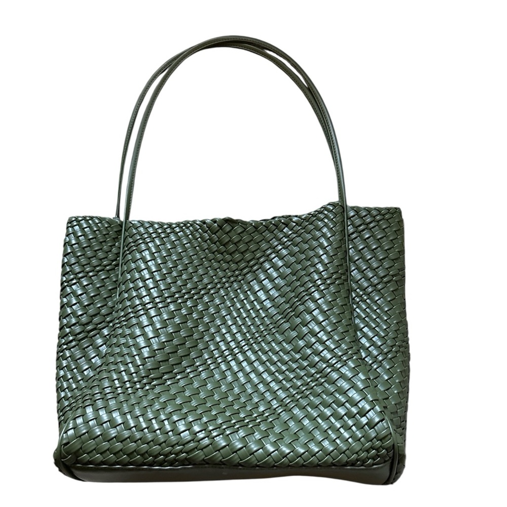 Anthropologie Green Woven Tote Bag - Picture 7 of 11
